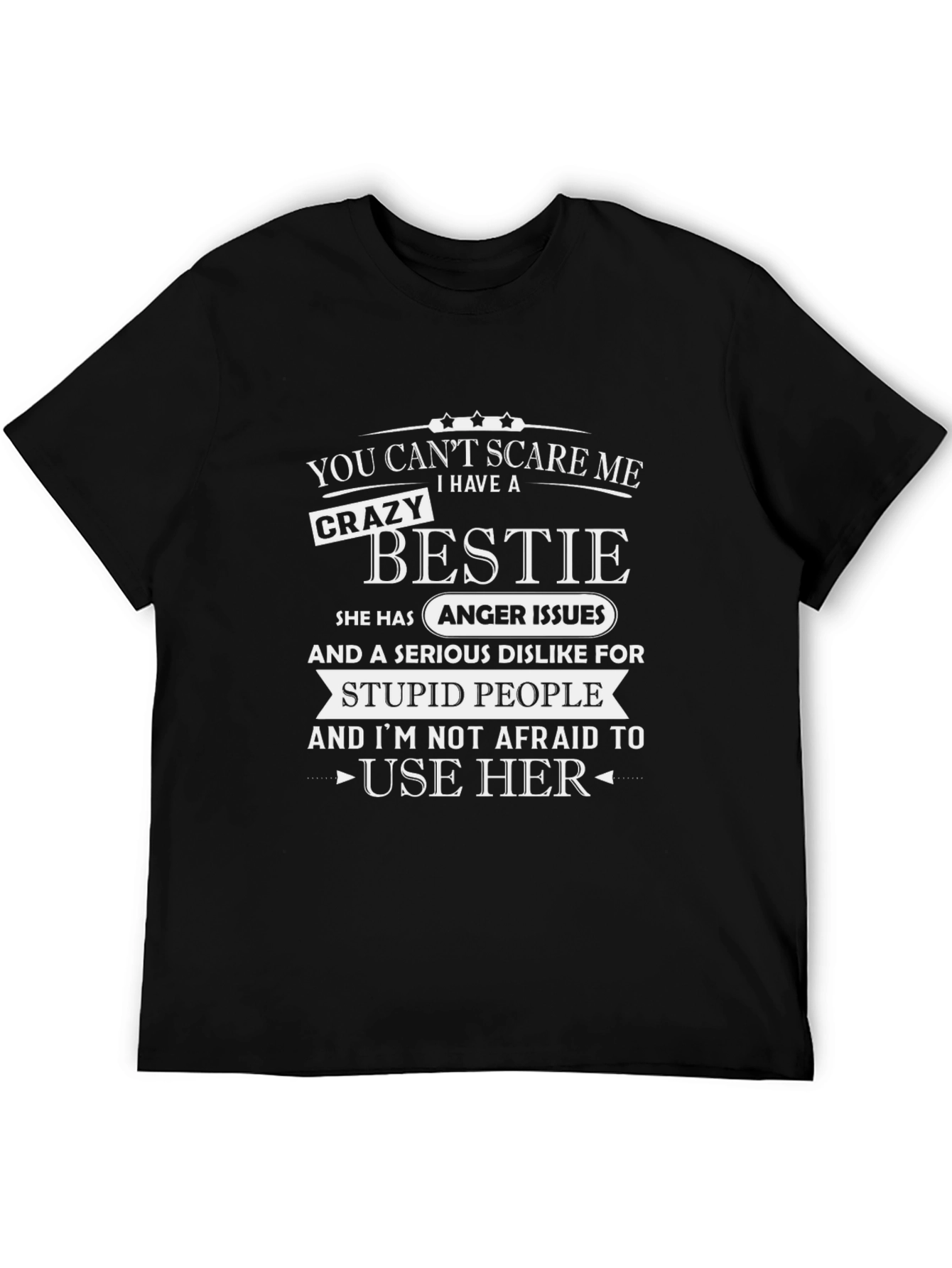 Crazy Bestie Novelty Graphic Tee