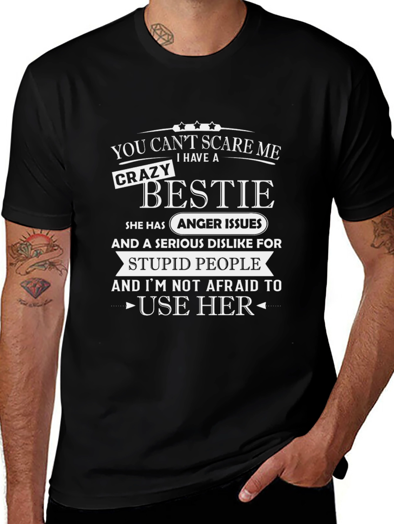 Crazy Bestie Novelty Graphic Tee