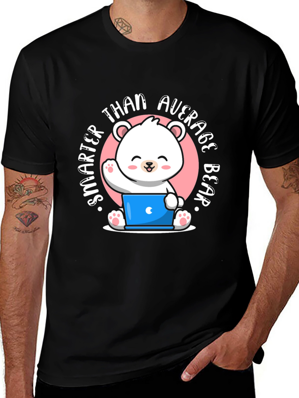 Smarter Than Average Bear T-Shirt - Cute Cartoon Design