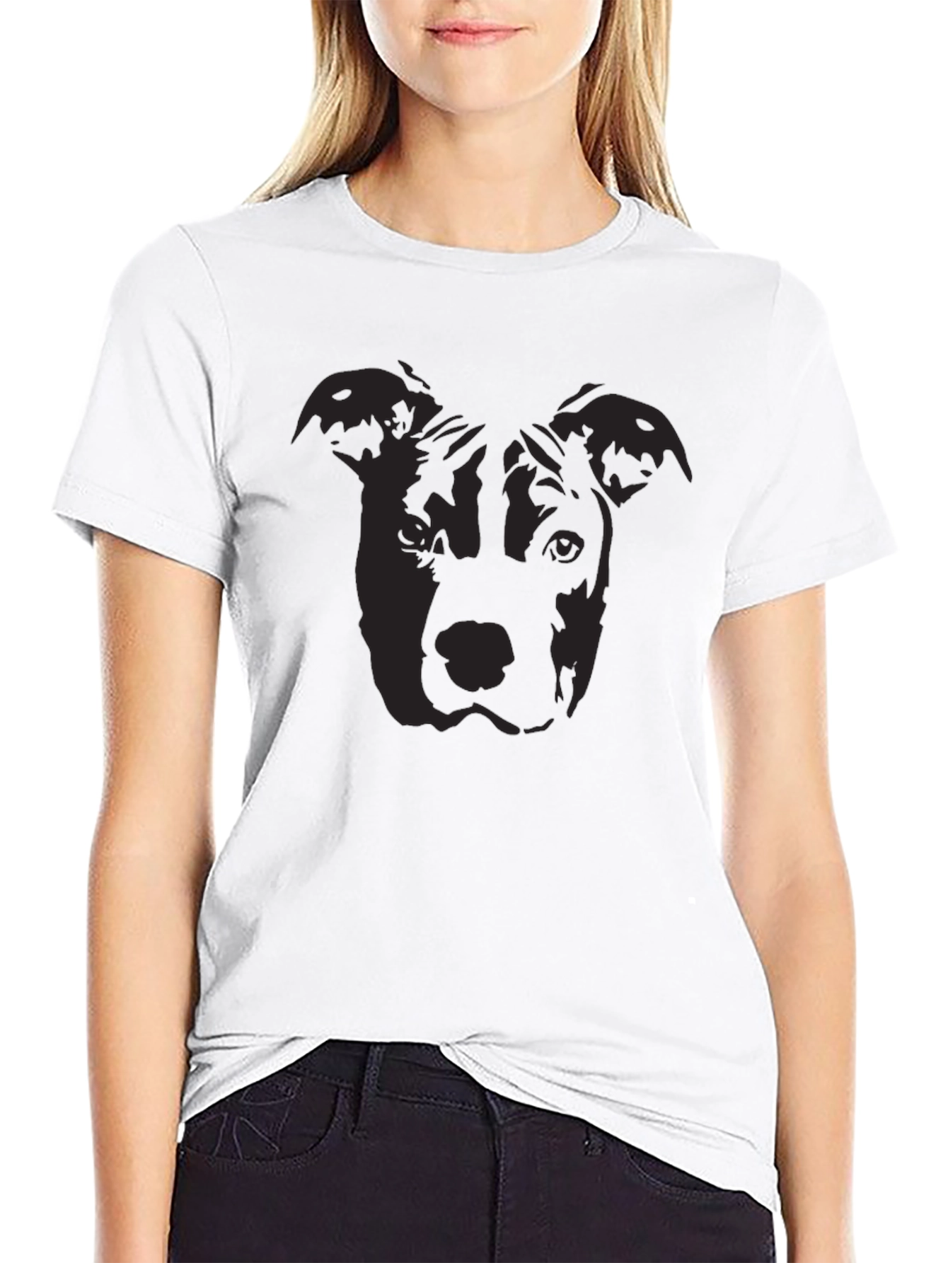 Dog Silhouette T-Shirt - Black Graphic Tee