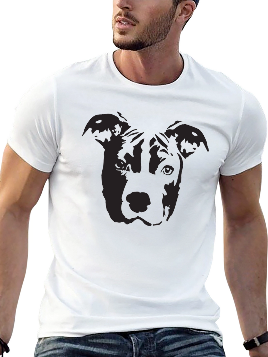 Dog Silhouette T-Shirt - Black Graphic Tee