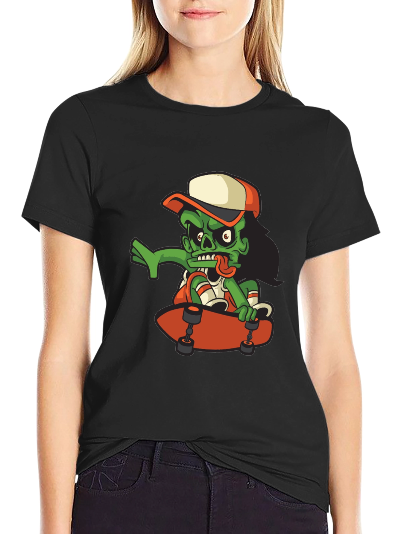 Zombie Skateboarder Graphic T-Shirt