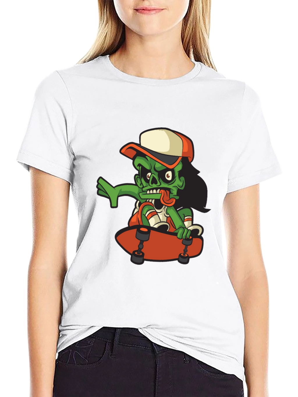 Zombie Skateboarder Graphic T-Shirt