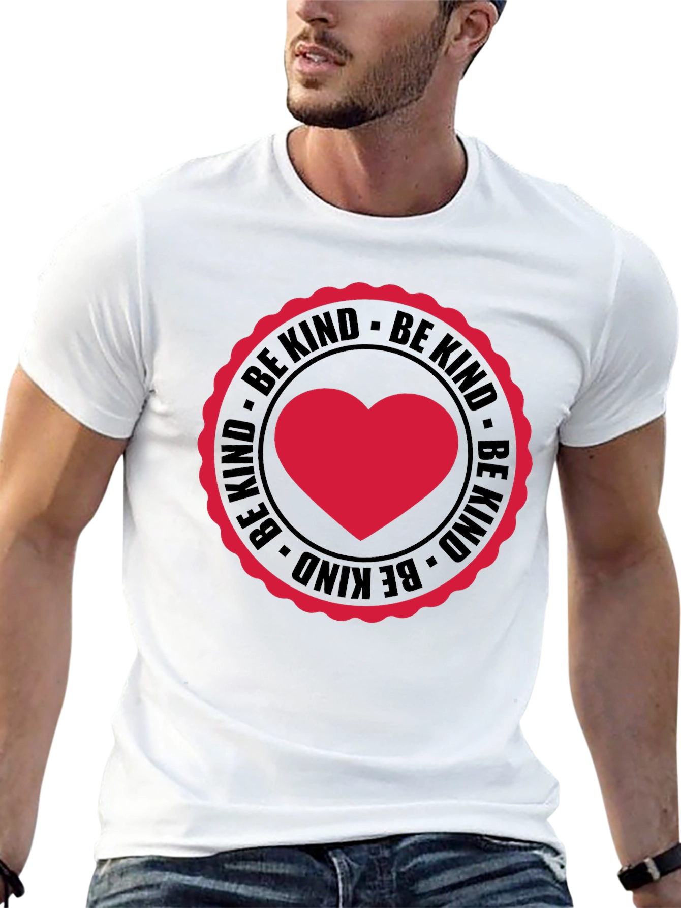 Be Kind Heart Graphic Tee - Black Casual Shirt