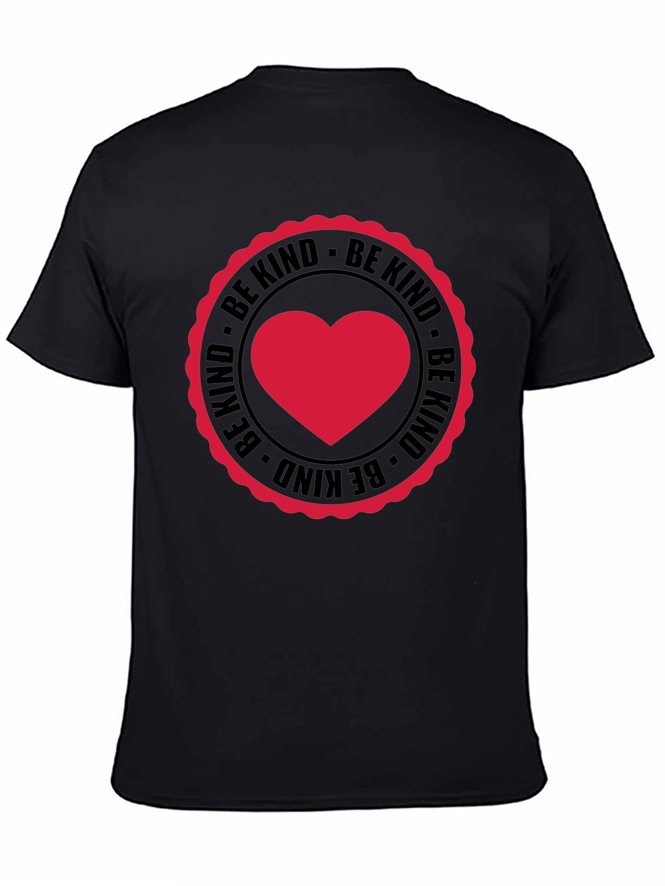 Be Kind Heart Graphic Tee - Black Casual Shirt