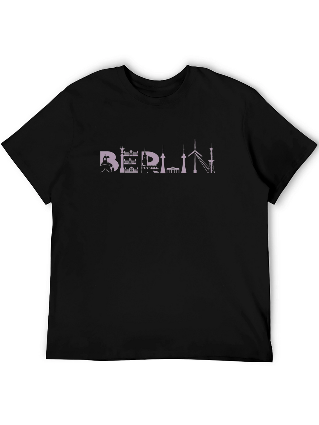 Berlin Skyline Black T-Shirt