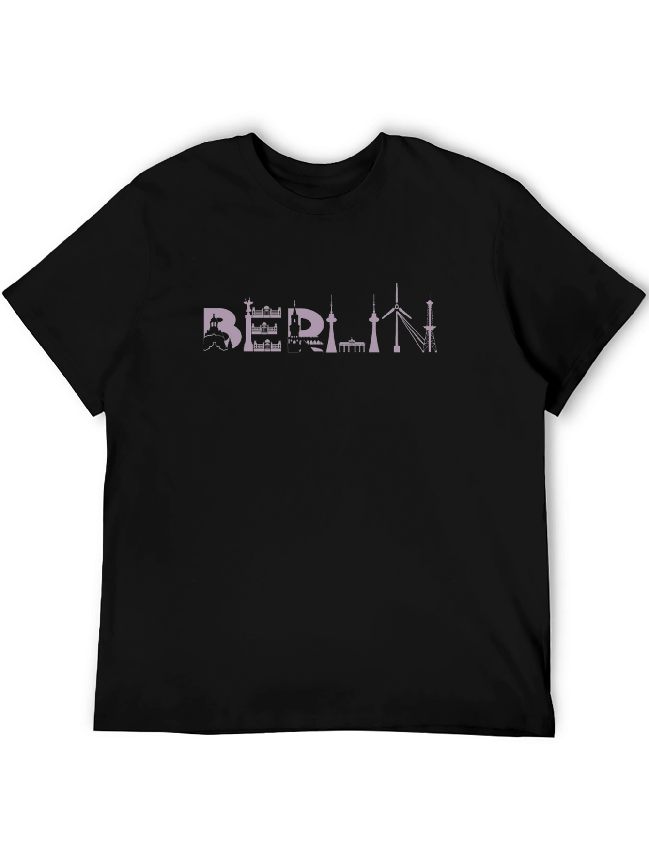 Berlin Skyline Black T-Shirt