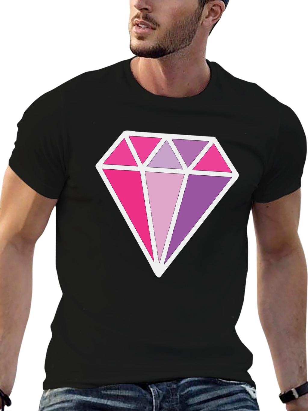 Diamond Prism Graphic Black T-Shirt