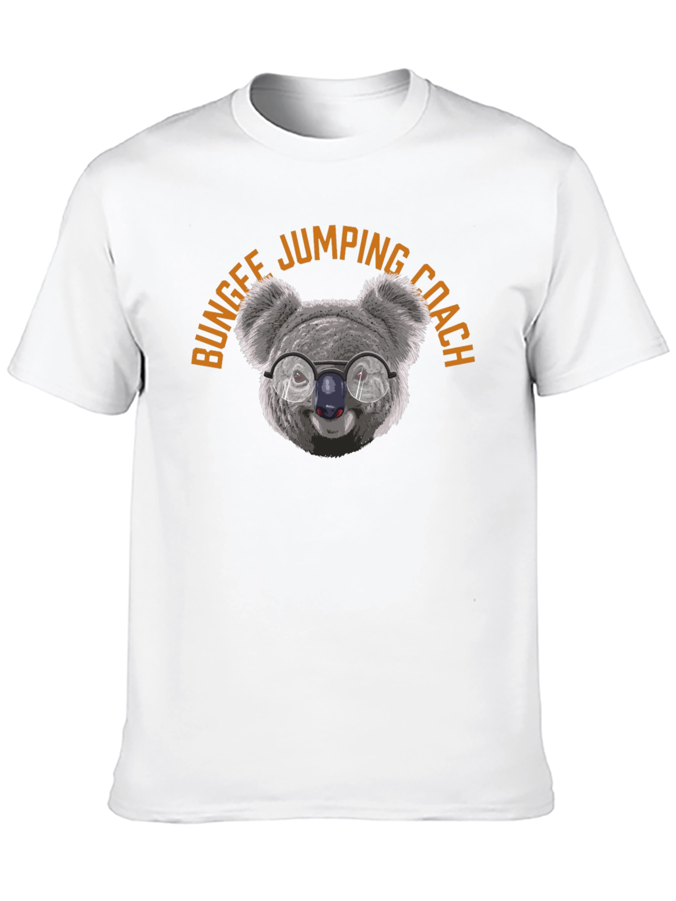Bungee Jumping Coach Koala T-Shirt - Black Cotton Tee
