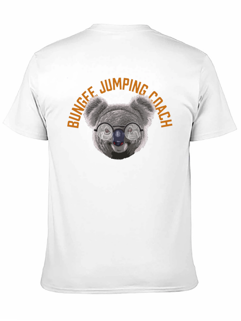 Bungee Jumping Coach Koala T-Shirt - Black Cotton Tee