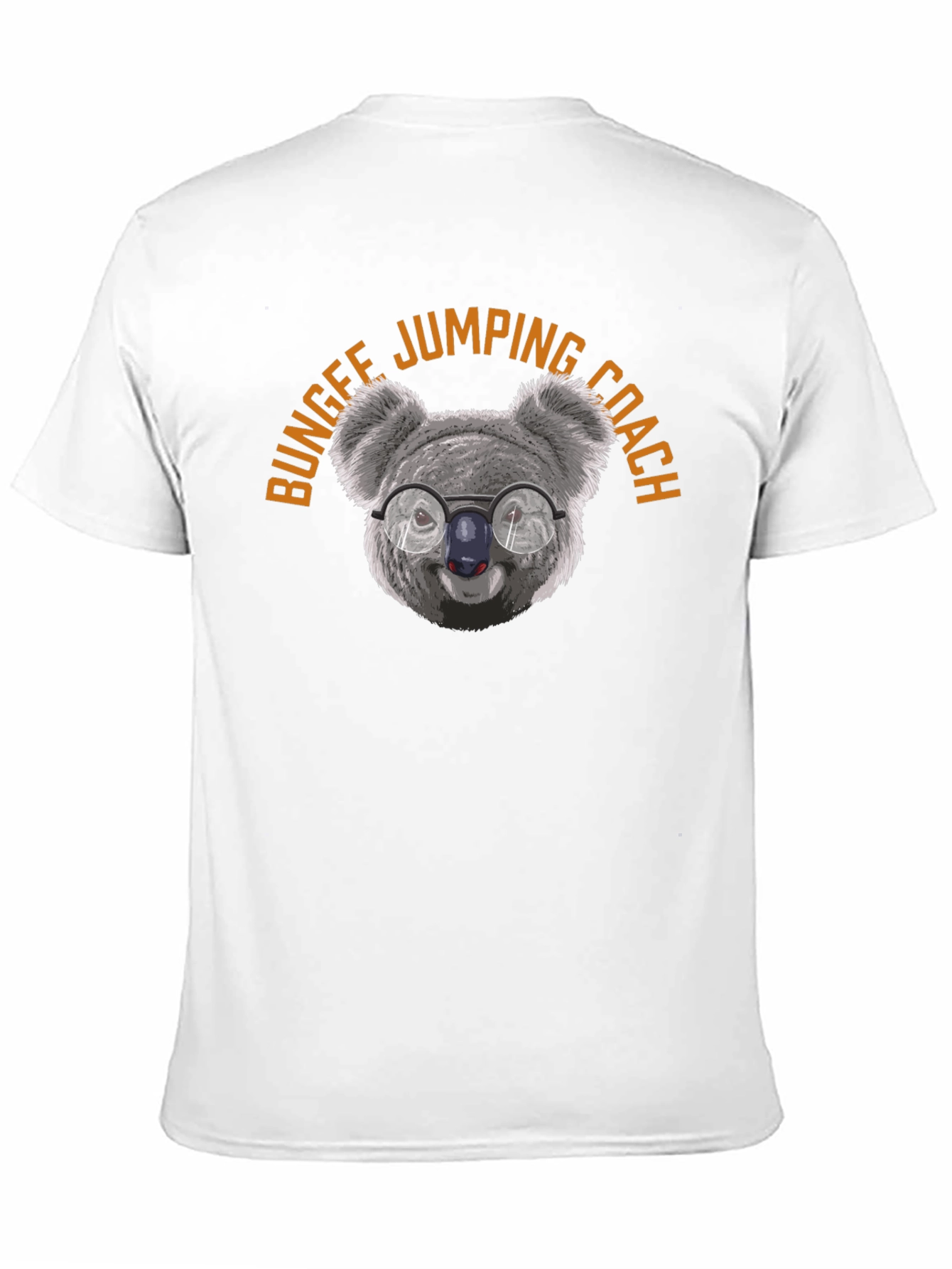 Bungee Jumping Coach Koala T-Shirt - Black Cotton Tee