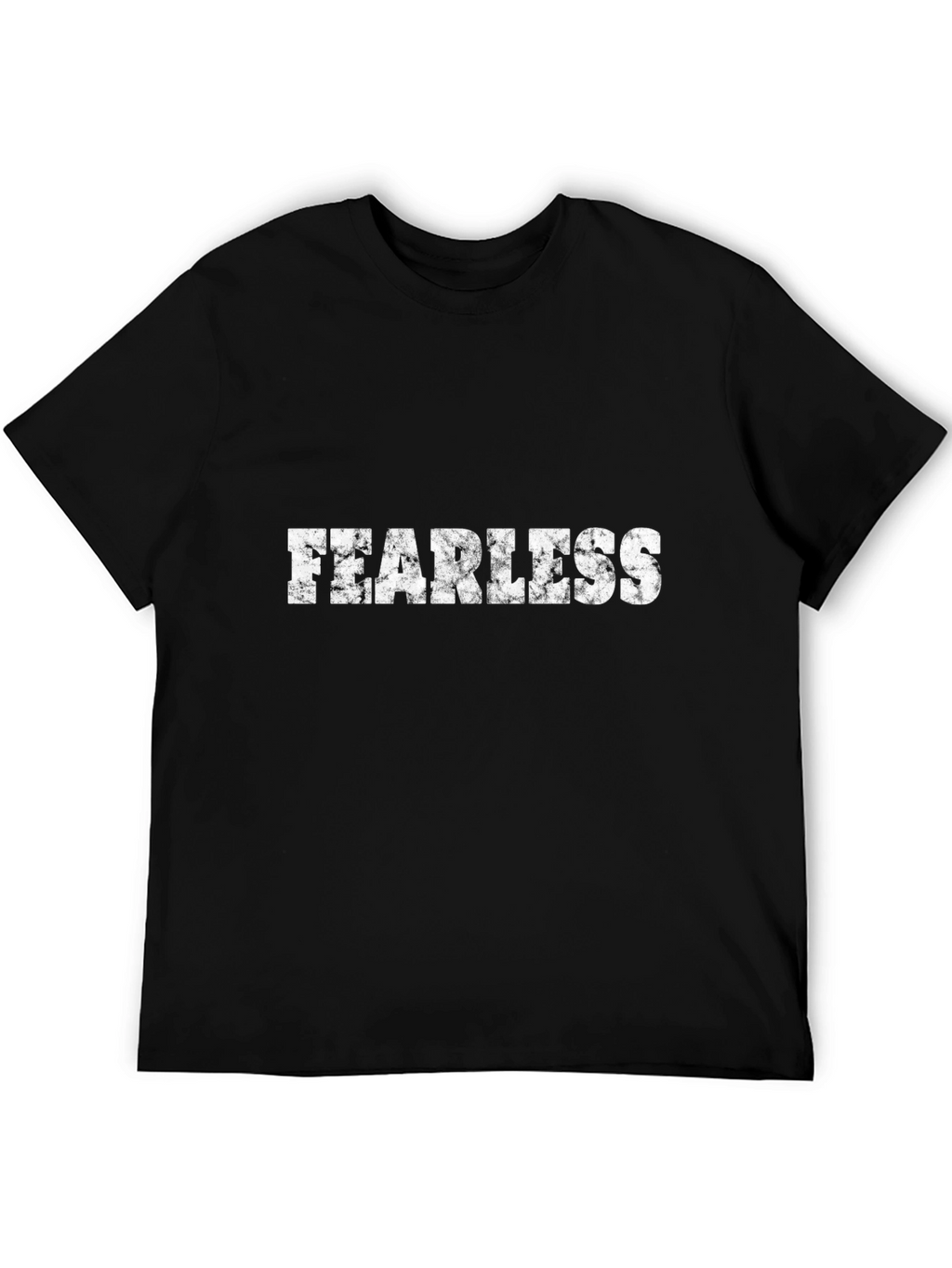 Fearless Graphic Tee - Distressed Print Casual Style