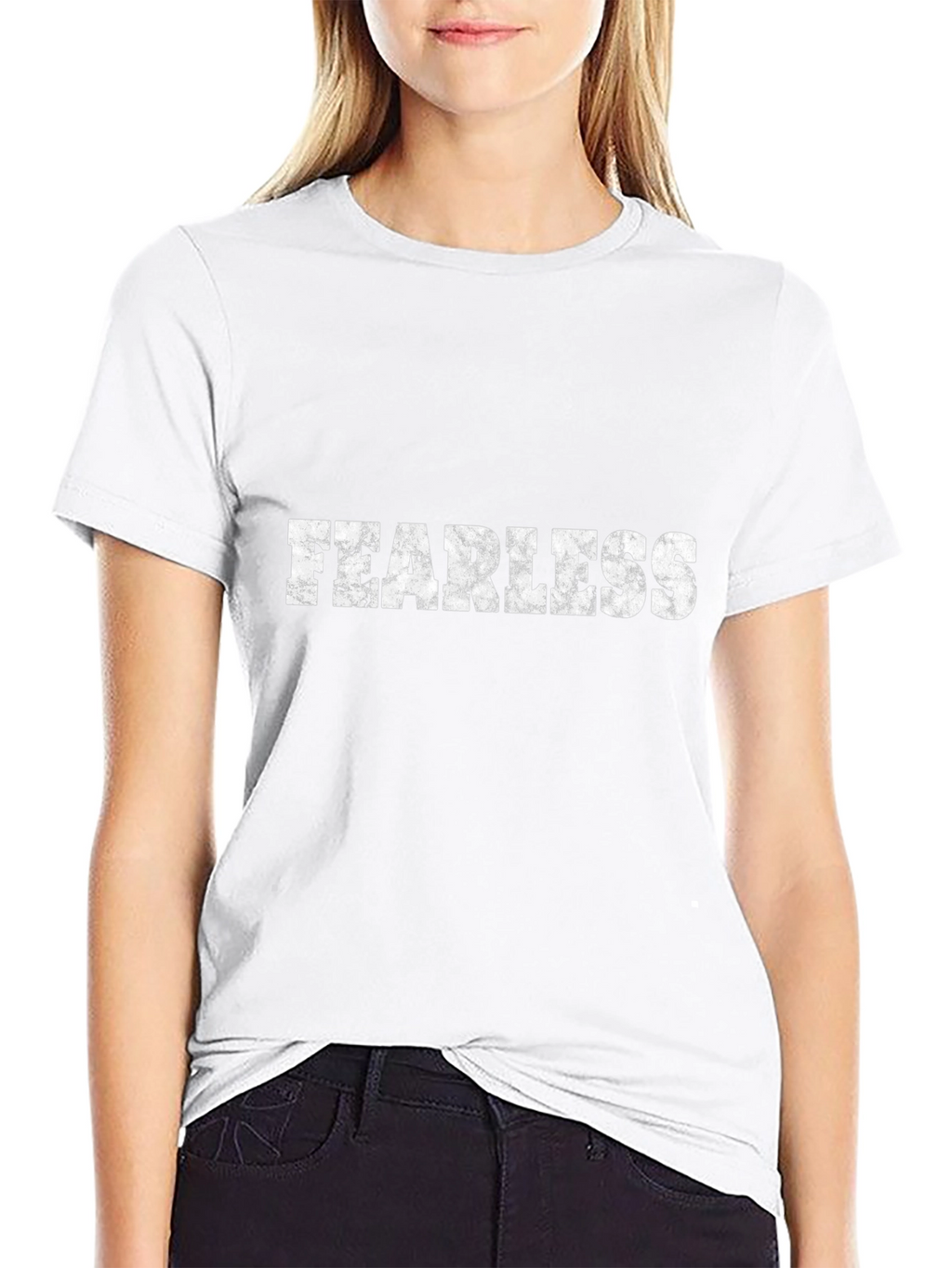 Fearless Graphic Tee - Distressed Print Casual Style