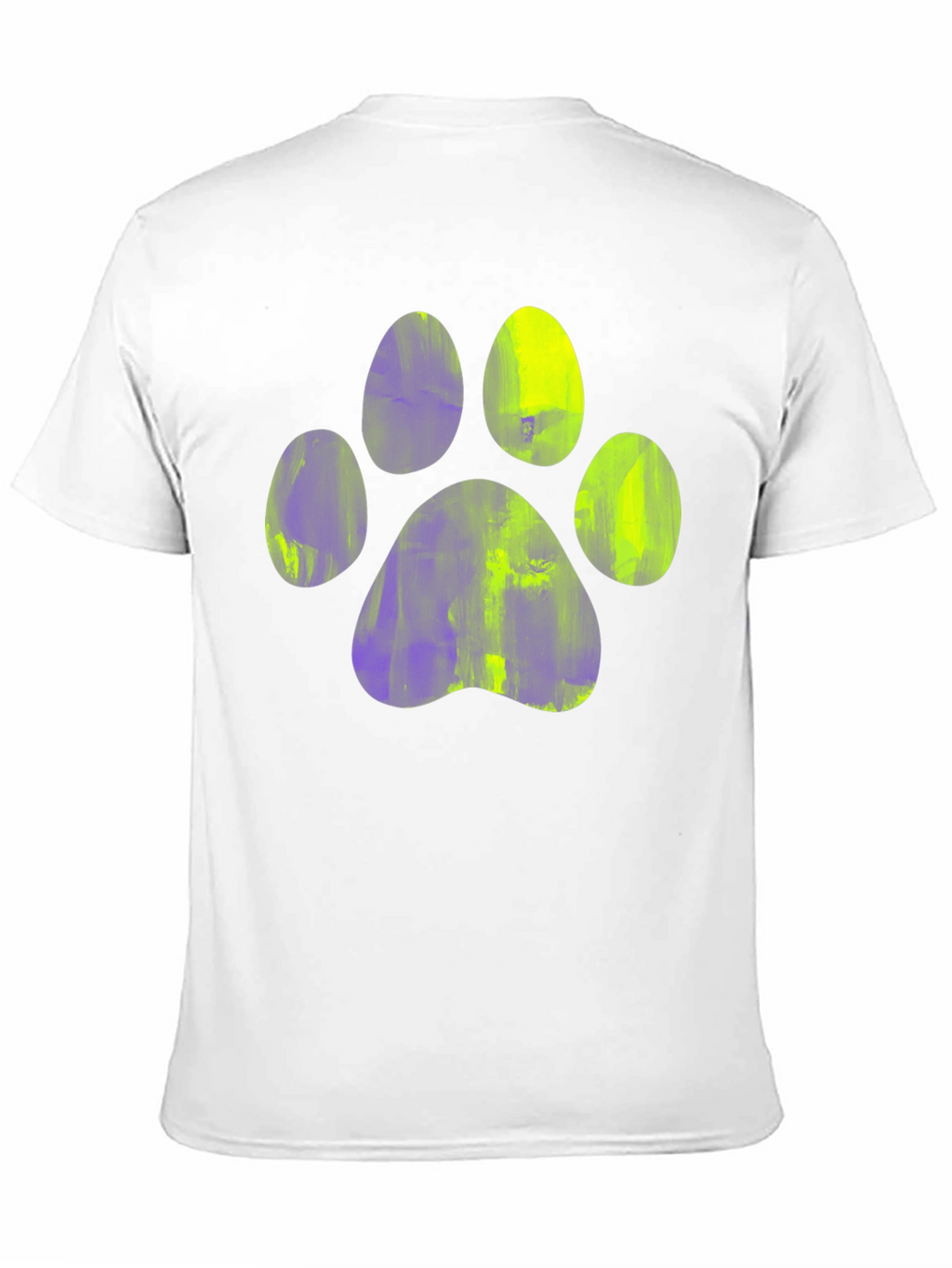 Paw Print Graphic Tee - Casual Black T-Shirt