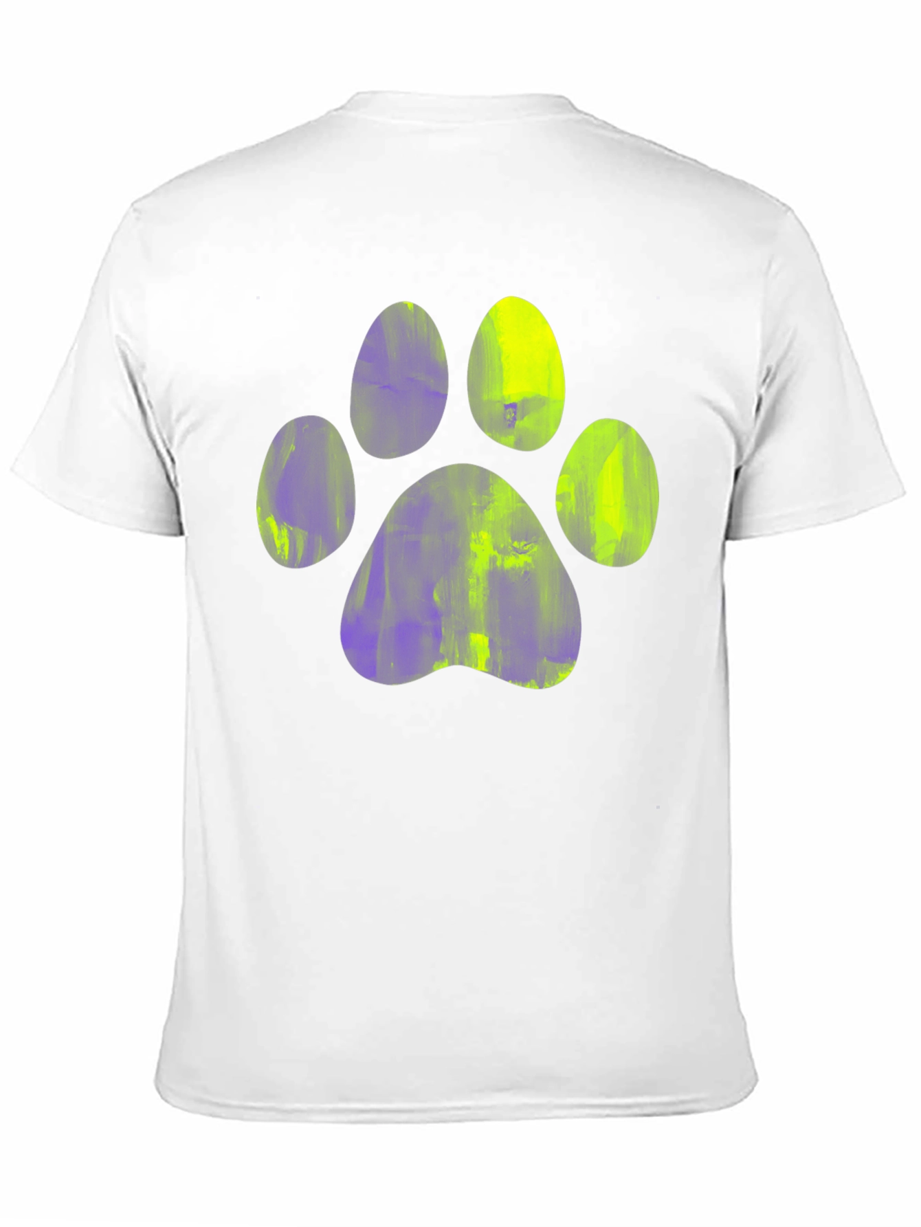 Paw Print Graphic Tee - Casual Black T-Shirt