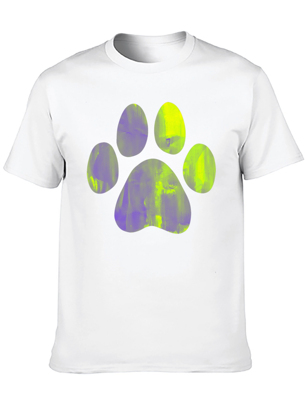 Paw Print Graphic Tee - Casual Black T-Shirt