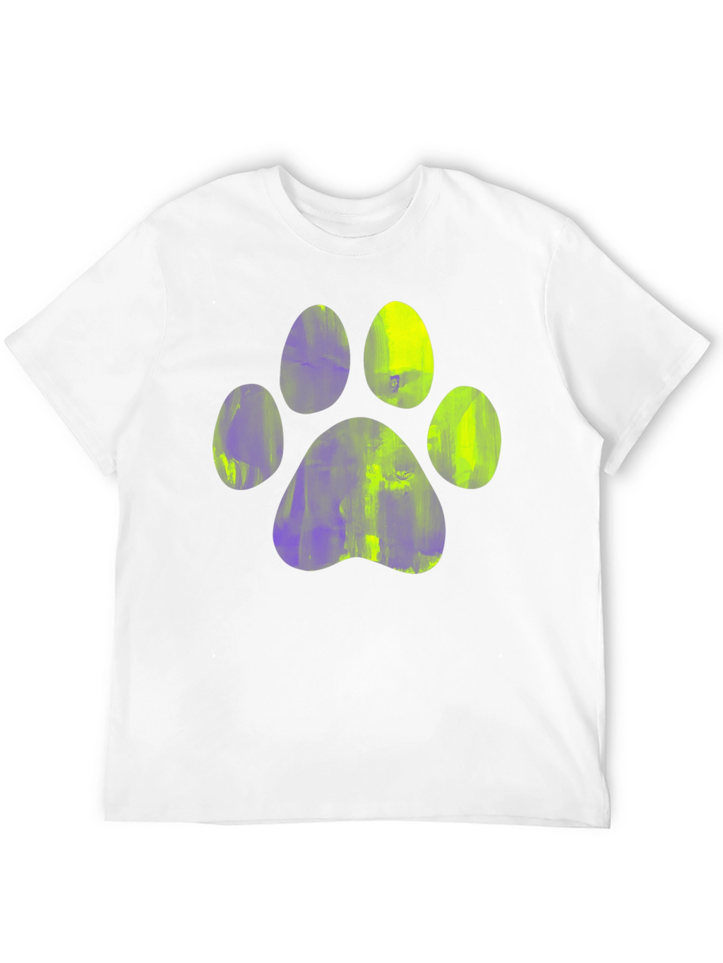 Paw Print Graphic Tee - Casual Black T-Shirt