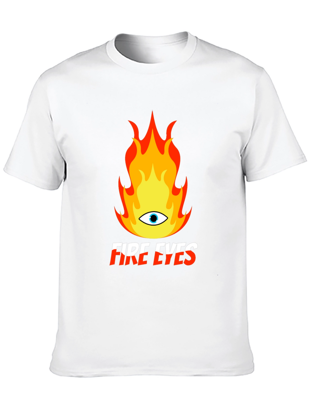 Fire Eyes Graphic Tee - Trendy Black T-Shirt