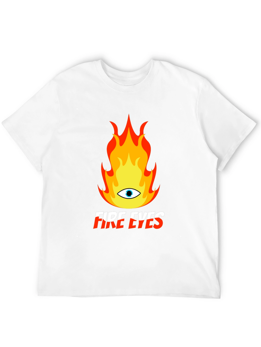 Fire Eyes Graphic Tee - Trendy Black T-Shirt