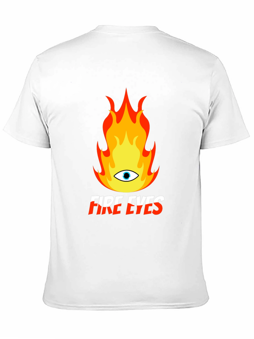 Fire Eyes Graphic Tee - Trendy Black T-Shirt