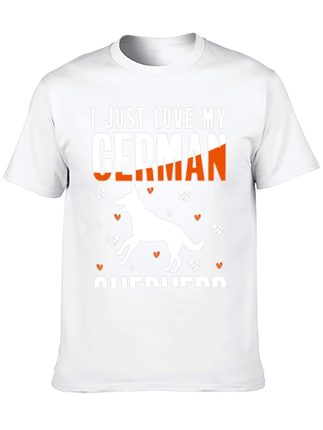 I Love My German Shepherd Black T-Shirt