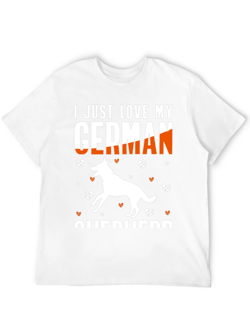 I Love My German Shepherd Black T-Shirt