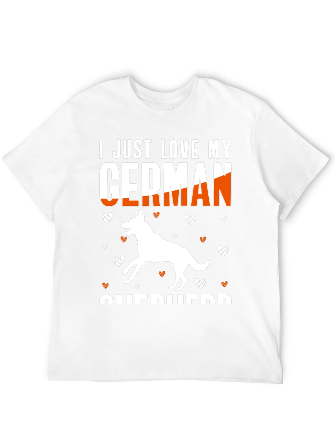 I Love My German Shepherd Black T-Shirt
