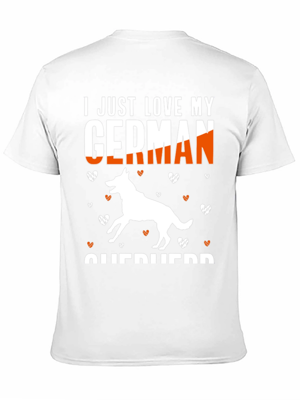 I Love My German Shepherd Black T-Shirt