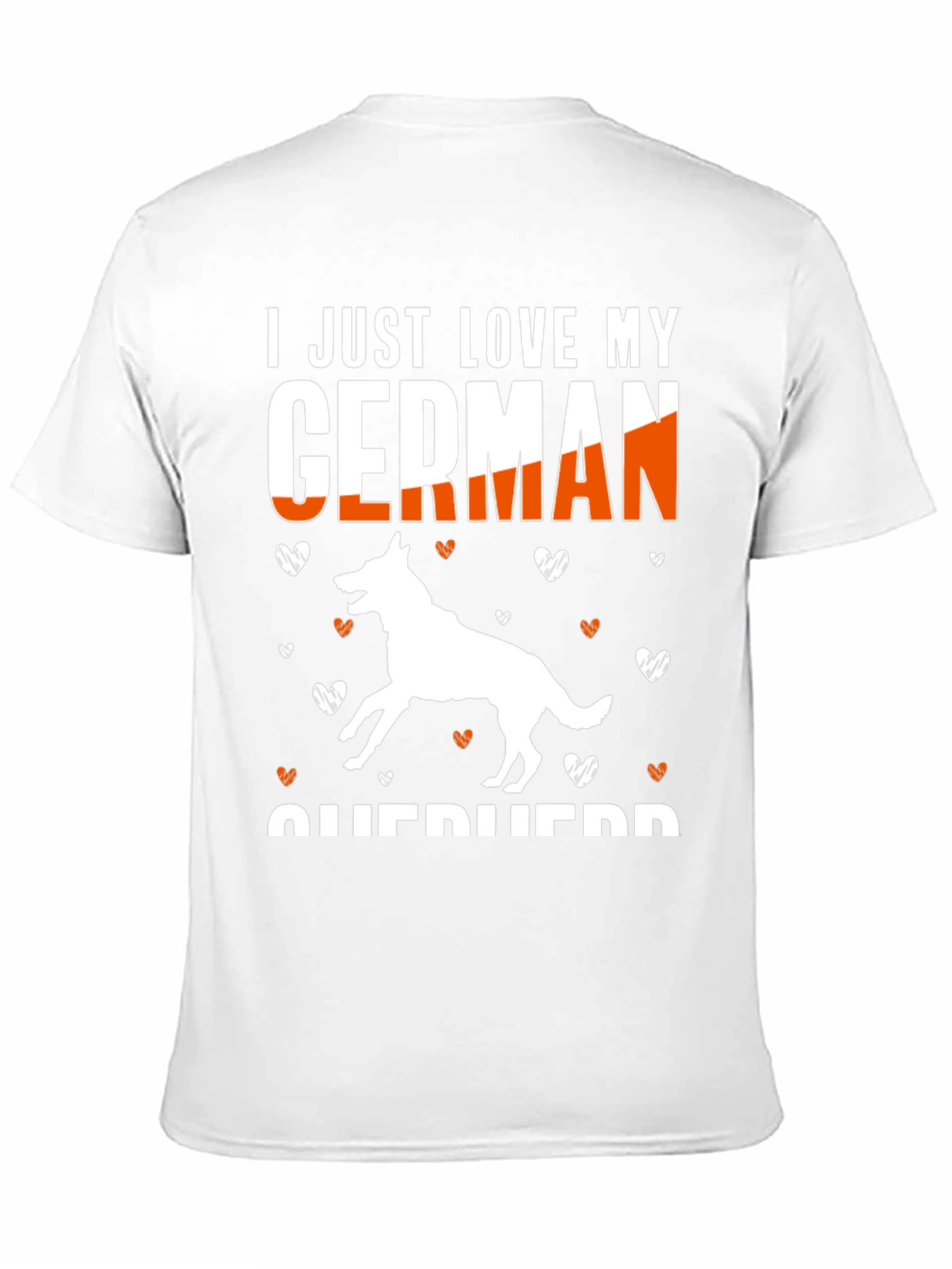 I Love My German Shepherd Black T-Shirt