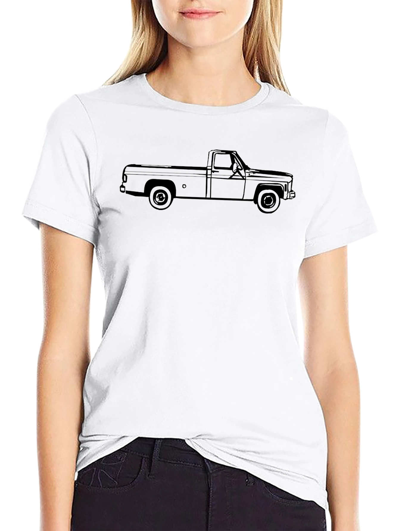 Vintage Truck Graphic Tee - Black
