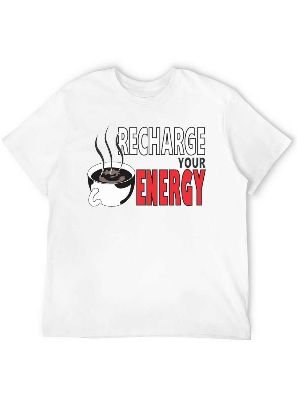 Recharge Your Energy Black T-Shirt