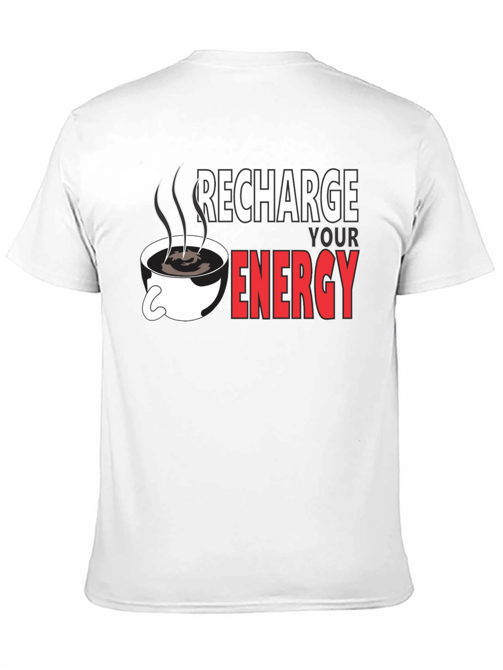 Recharge Your Energy Black T-Shirt
