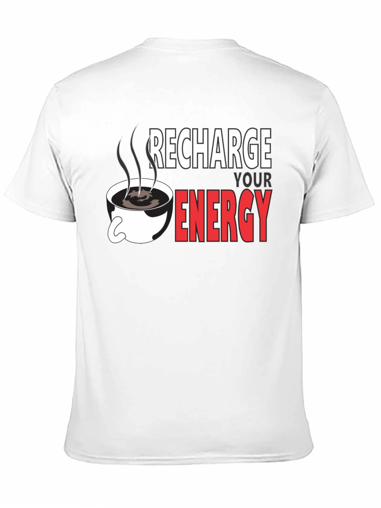 Recharge Your Energy Black T-Shirt