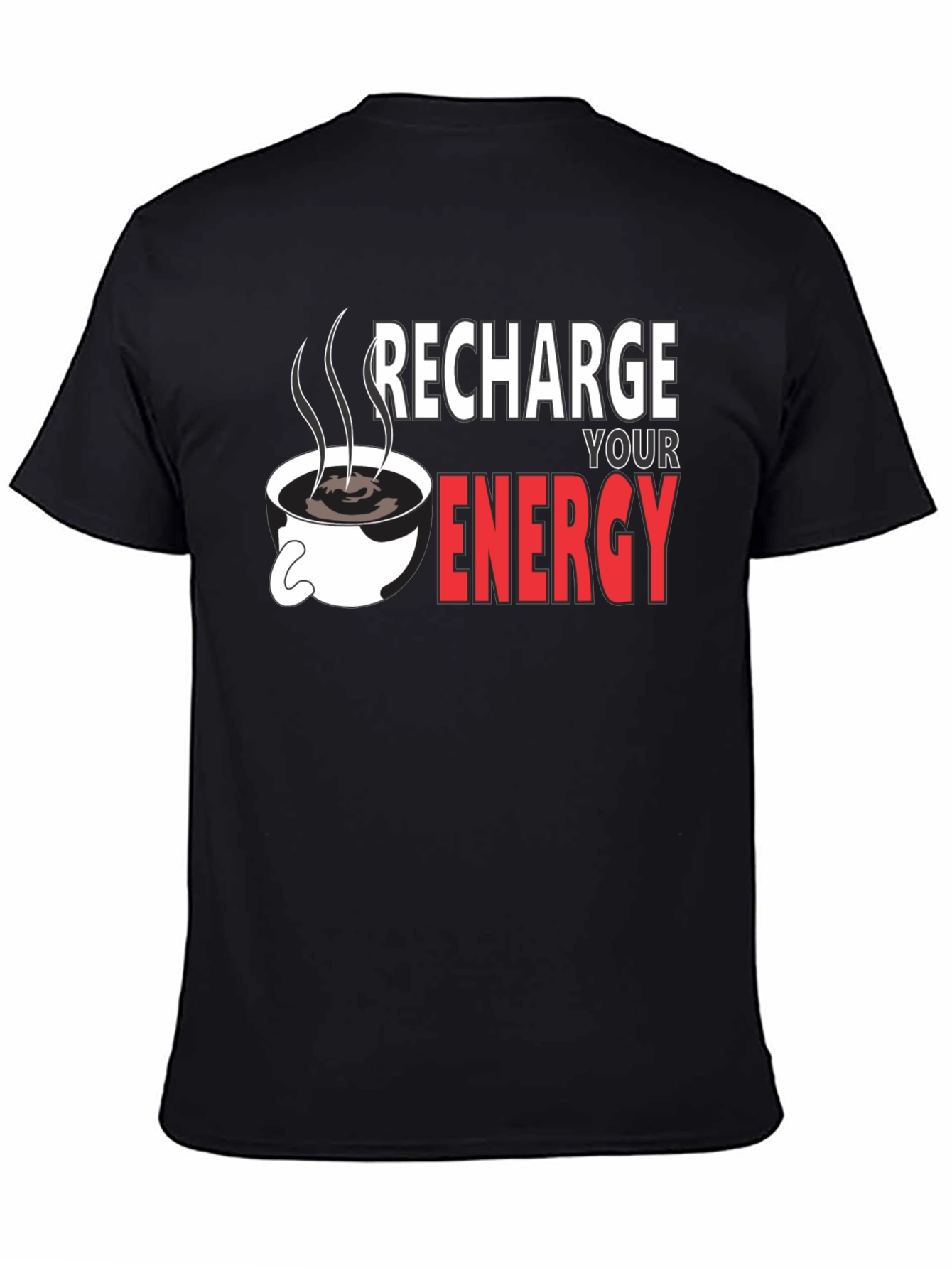Recharge Your Energy Black T-Shirt