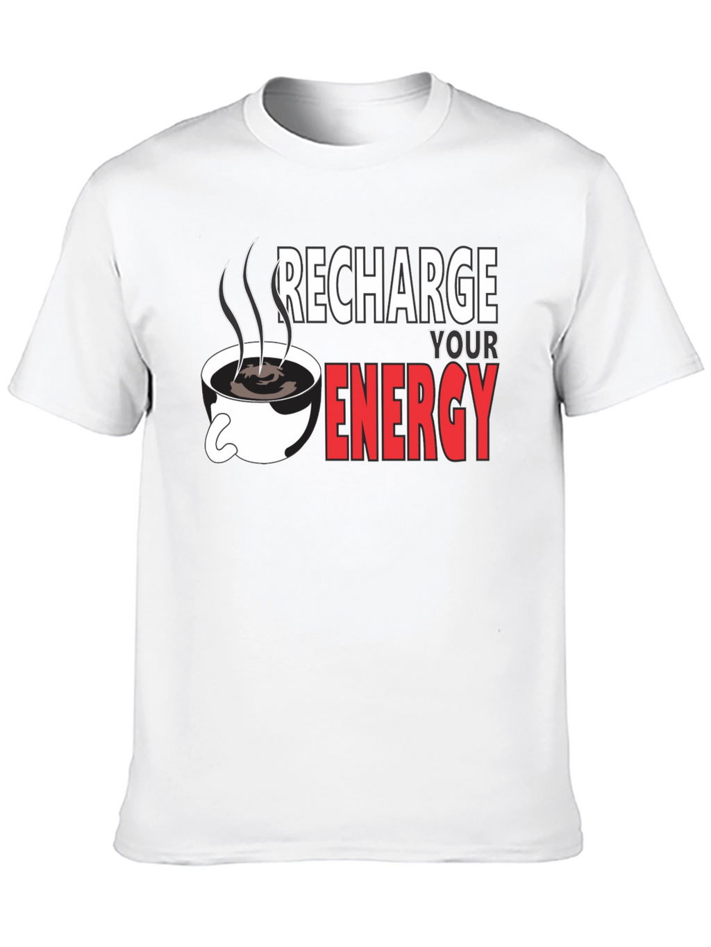 Recharge Your Energy Black T-Shirt