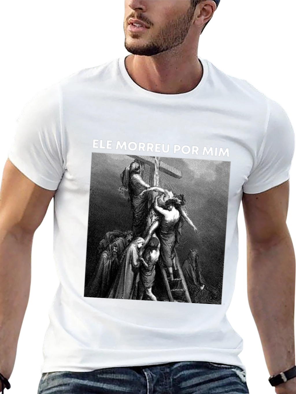 He Died For Me Graphic Tee - Black
