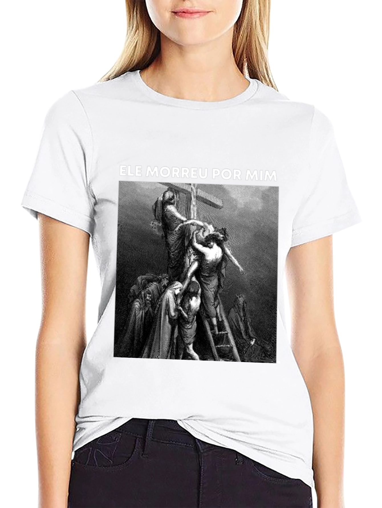 He Died For Me Graphic Tee - Black