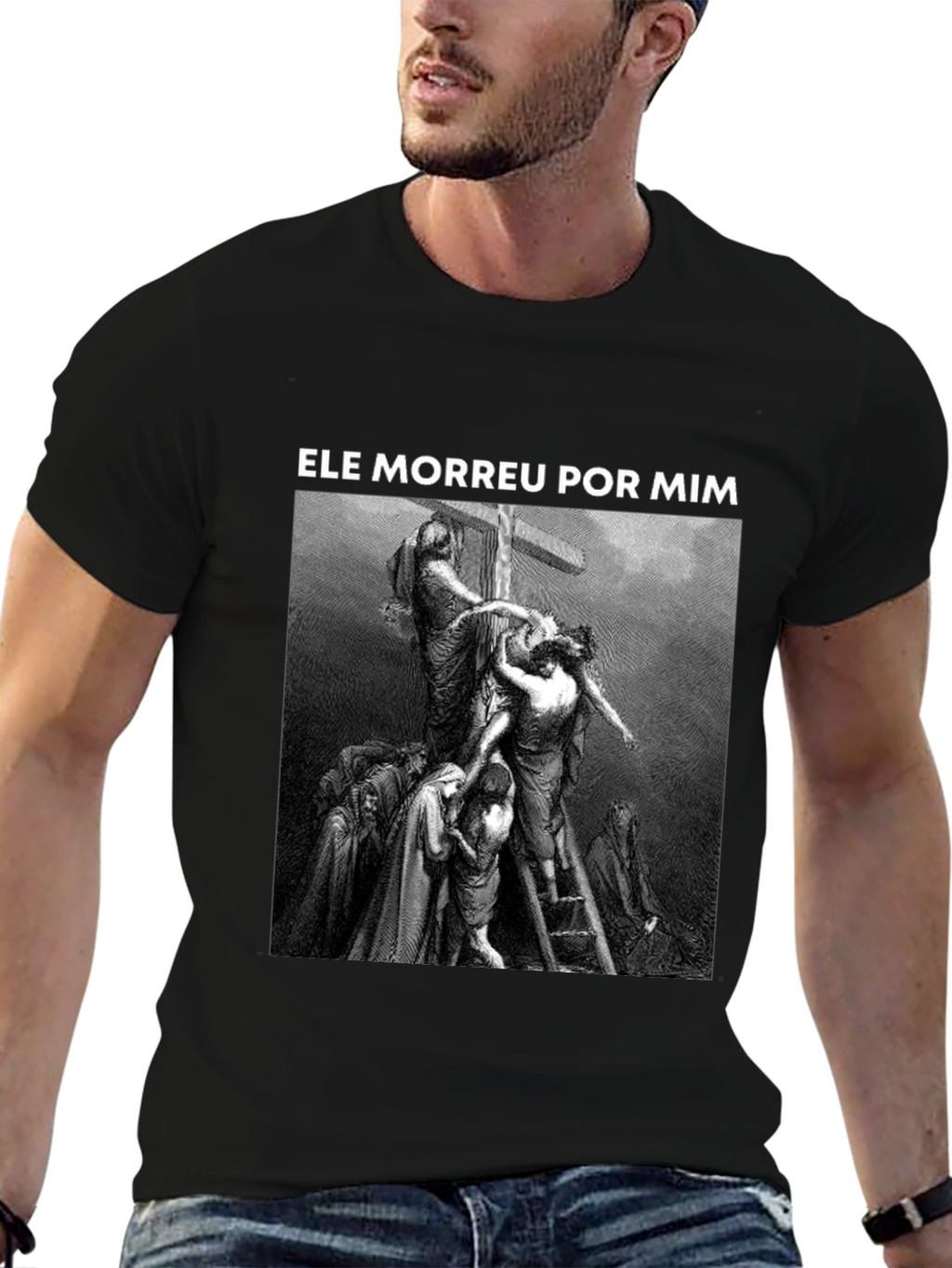 He Died For Me Graphic Tee - Black