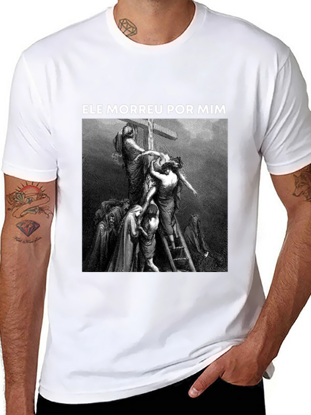 He Died For Me Graphic Tee - Black