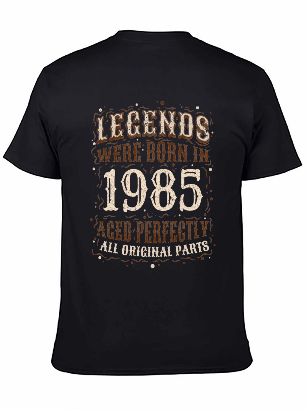 Legends Born in 1985 Black Graphic Tee