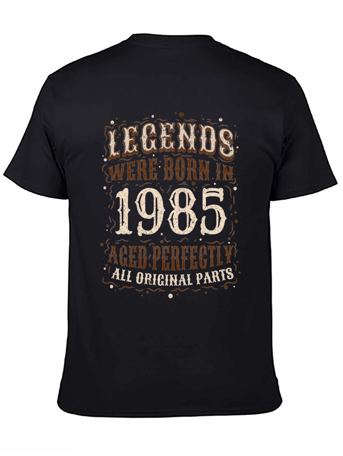 Legends Born in 1985 Black Graphic Tee