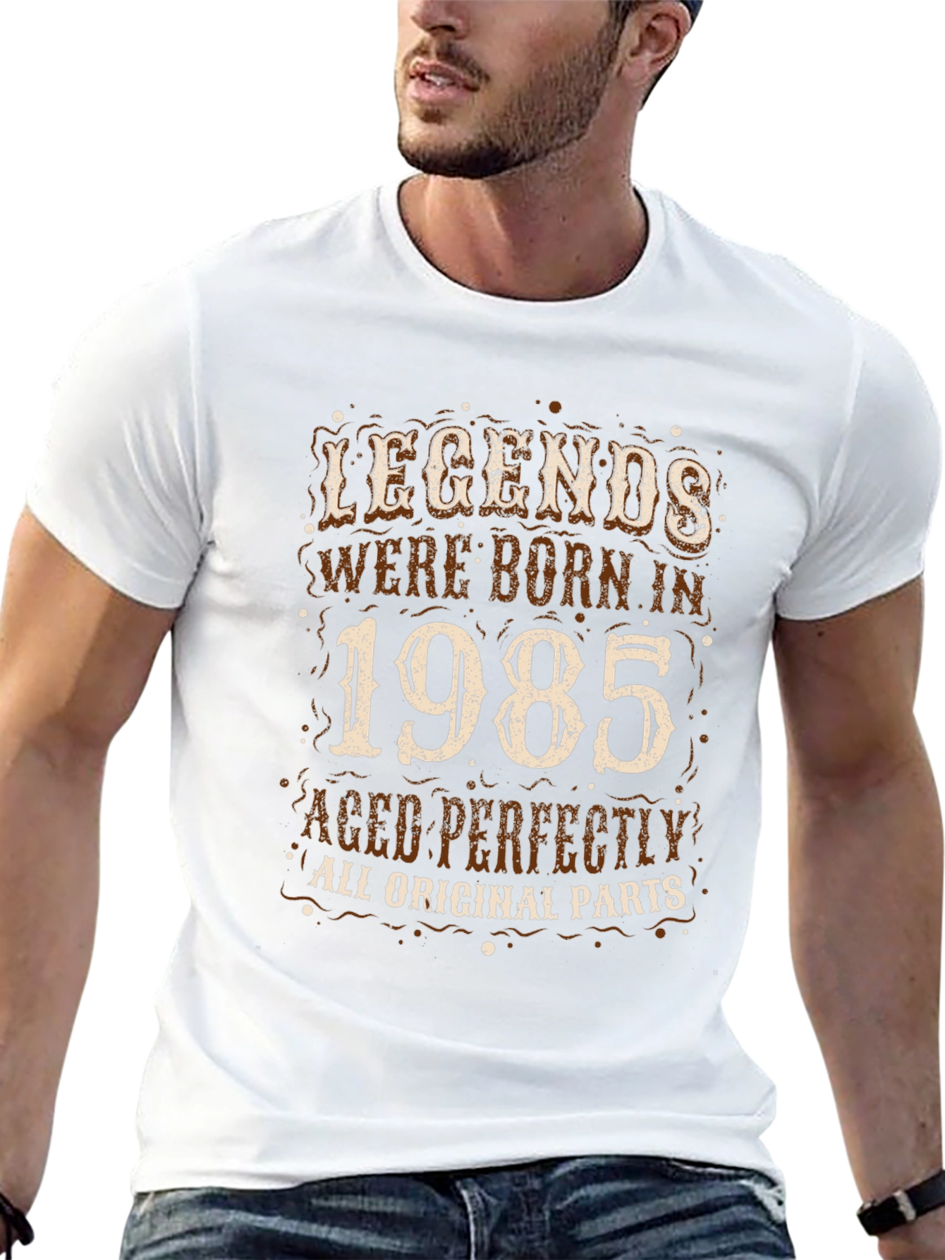 Legends Born in 1985 Black Graphic Tee