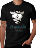 Animal Free T-Shirt with Cartoon Zebra Design