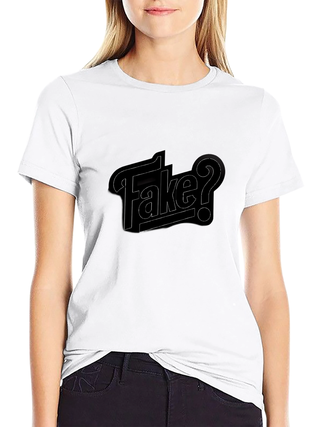Fake? Graphic Tee - Mens Black T-Shirt