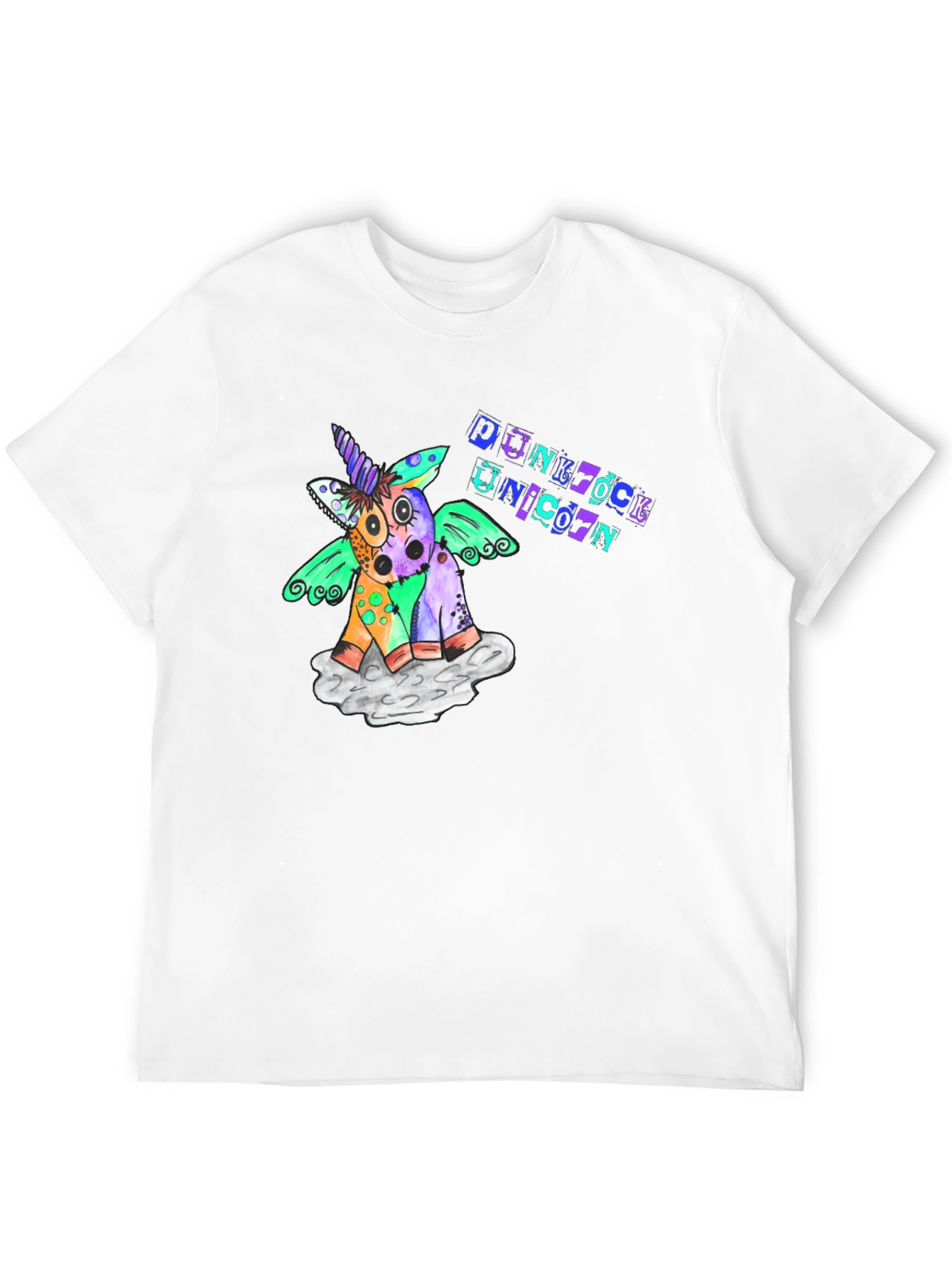 Punk Rock Unicorn Graphic T-Shirt