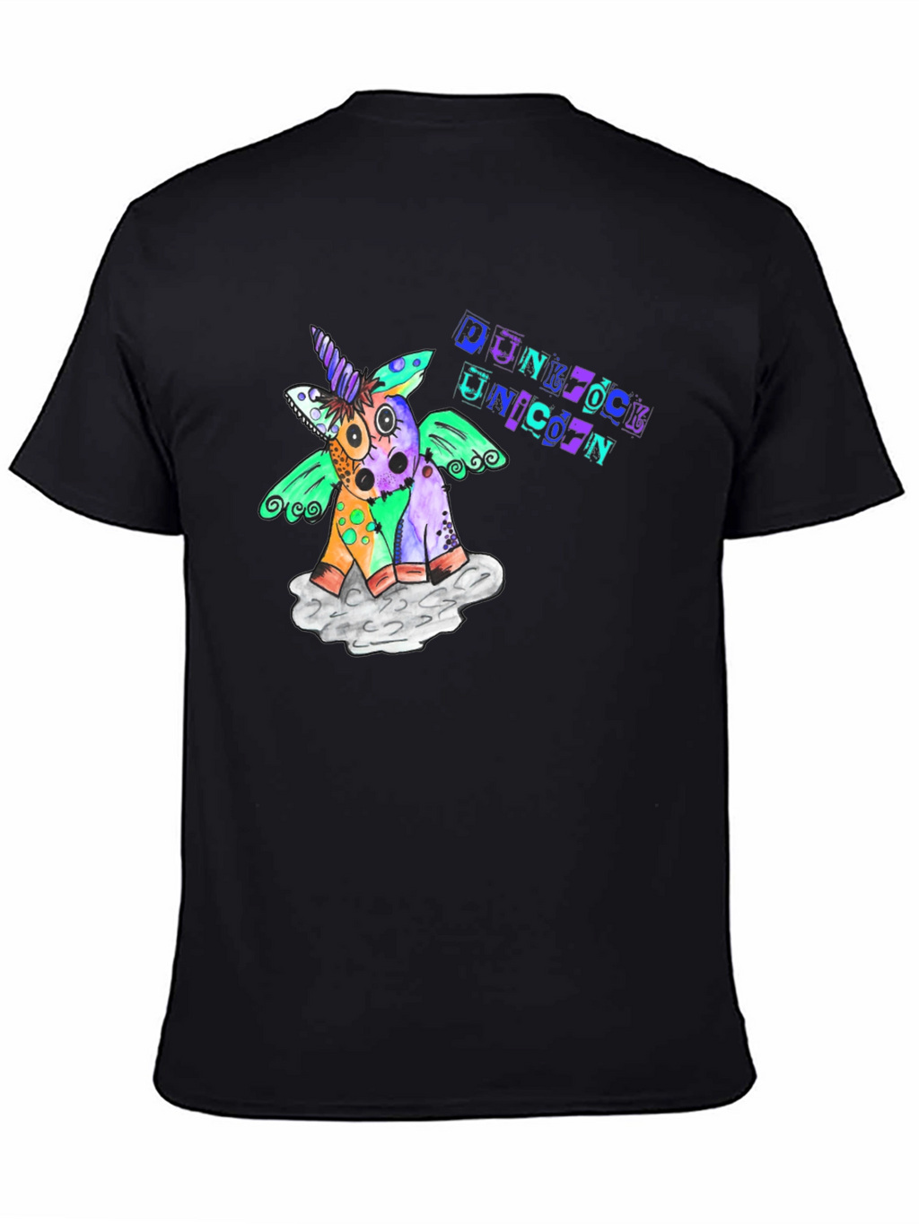 Punk Rock Unicorn Graphic T-Shirt