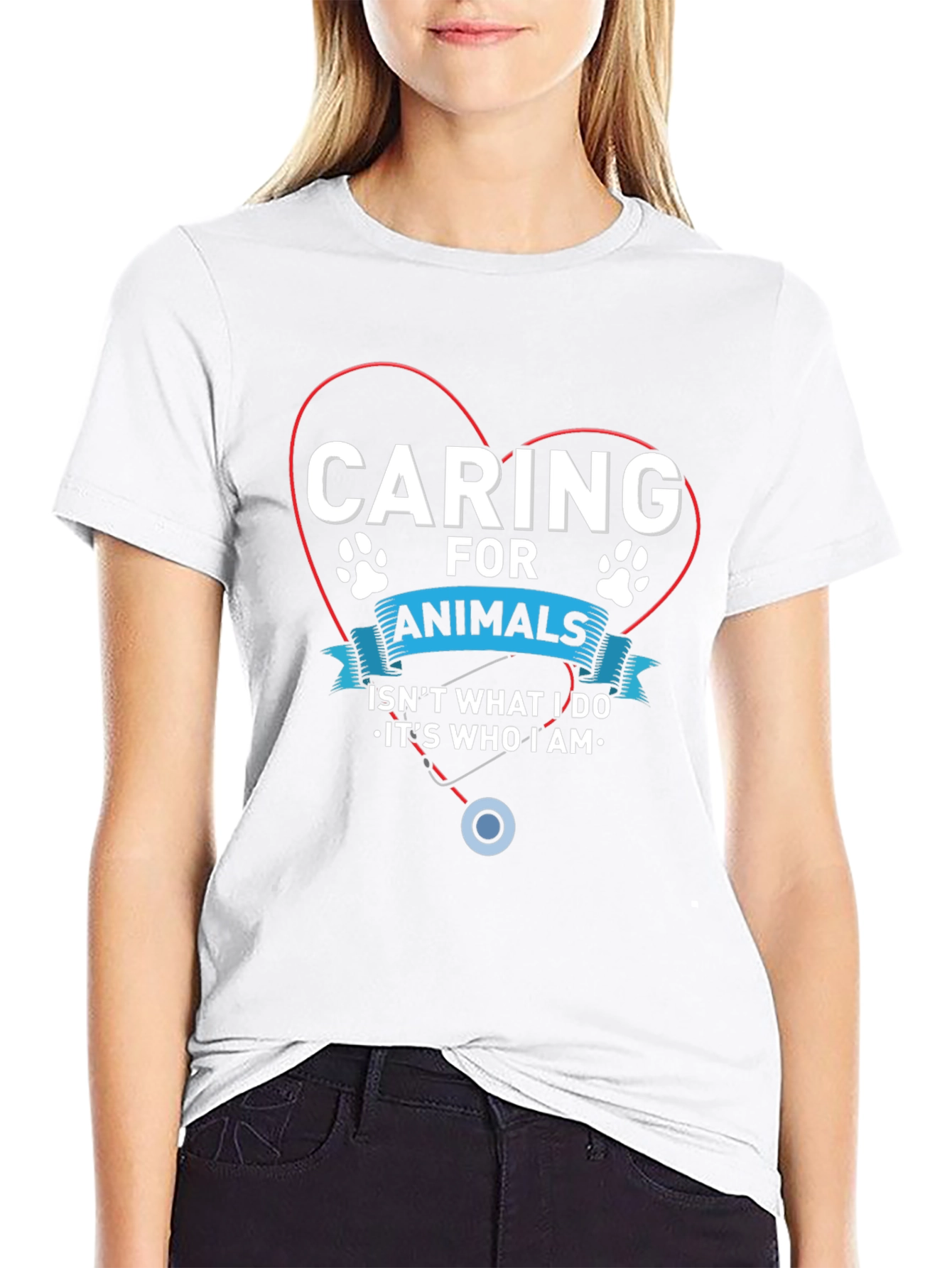 Caring For Animals T-Shirt - Veterinarian Pet Lover Tee