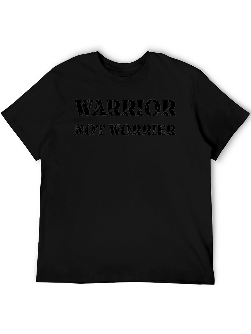 Warrior Not Worrier Black Graphic Tee