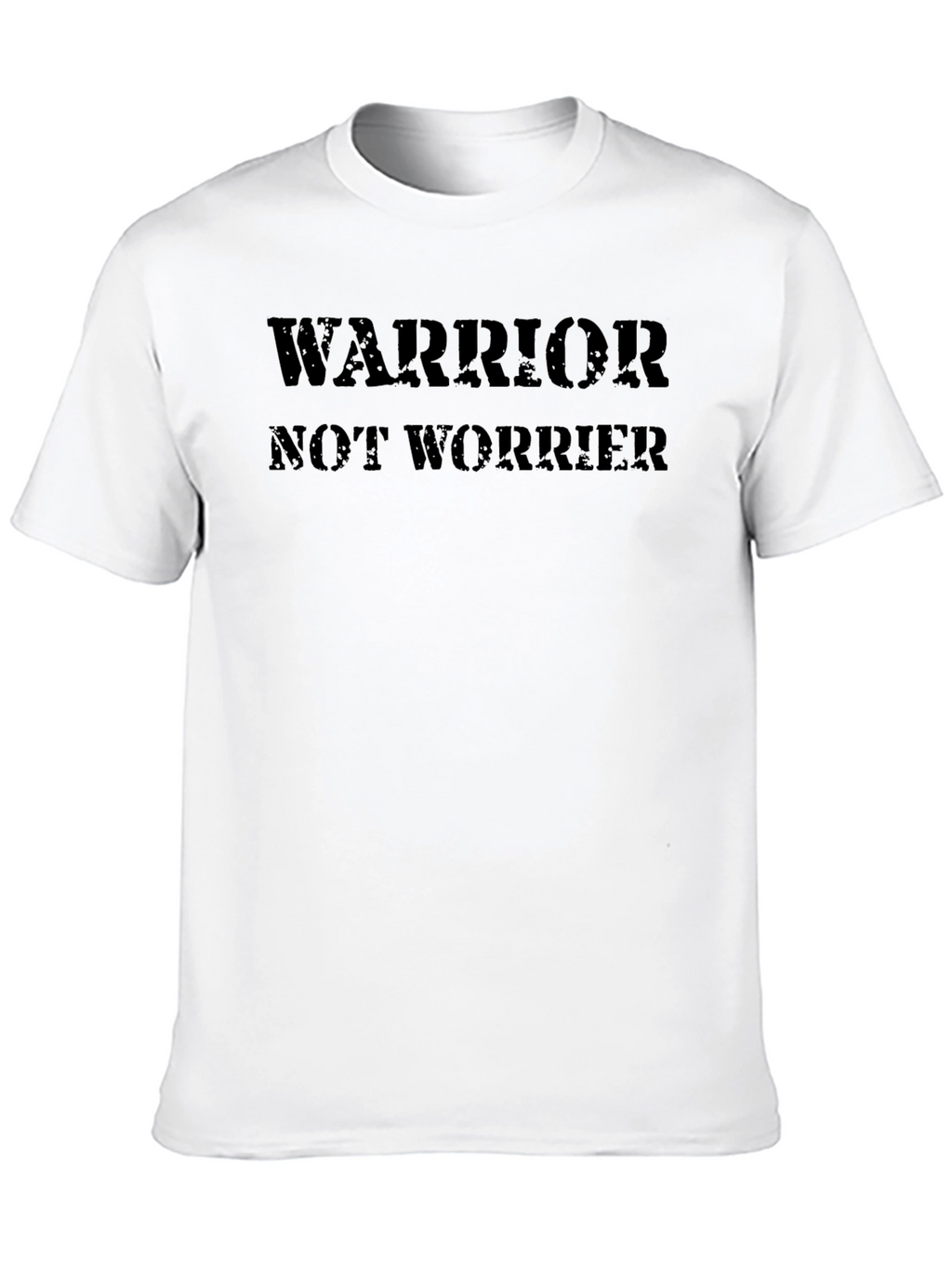 Warrior Not Worrier Black Graphic Tee