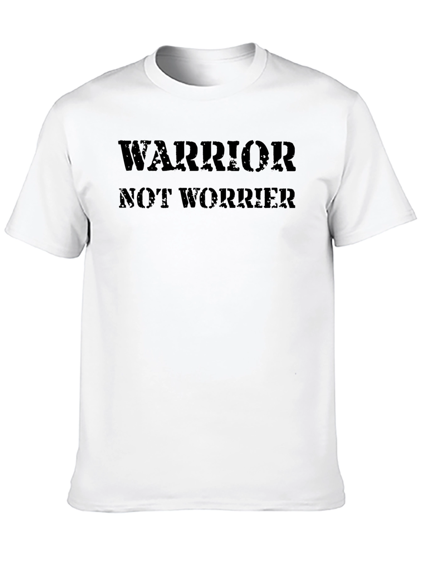 Warrior Not Worrier Black Graphic Tee